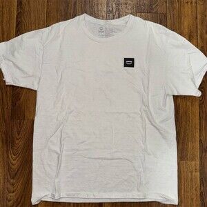 CHOMP T-Shirt Mens Size M White Short Sleeve Crew Neck Logo Patch